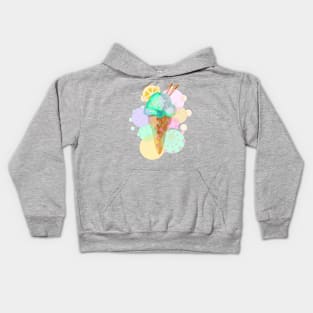 Ice Cream Mint and Lemon Kids Hoodie